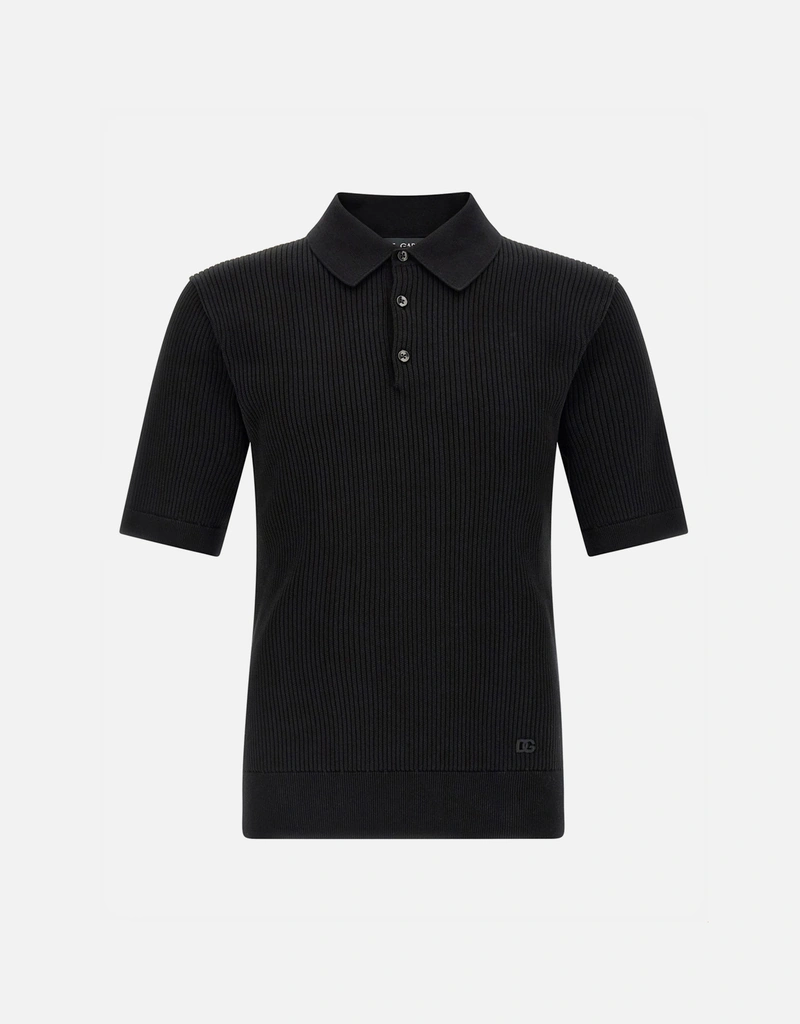Dolce & Gabbana メンズ Micro-rib コットン ポロシャツ (すべての新品