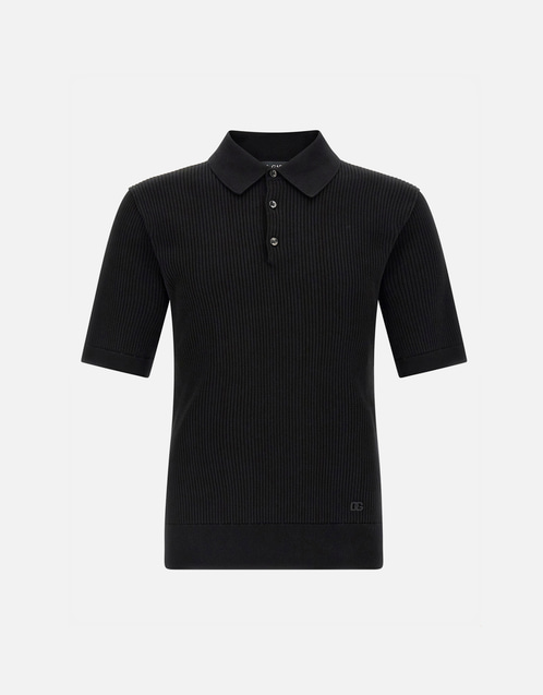 Dolce & Gabbana メンズ Micro-rib コットン ポロシャツ (すべての新品