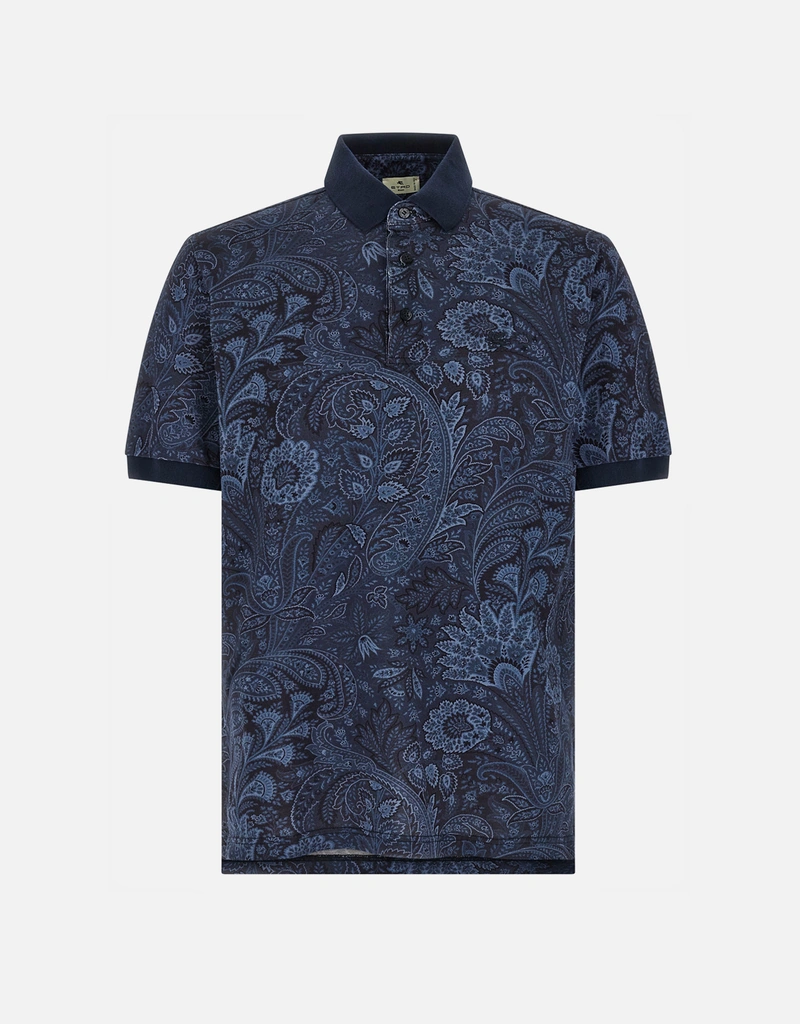 Etro メンズArnica Paisleyコットンポロシャツ (すべての新品) IFCHIC.COM