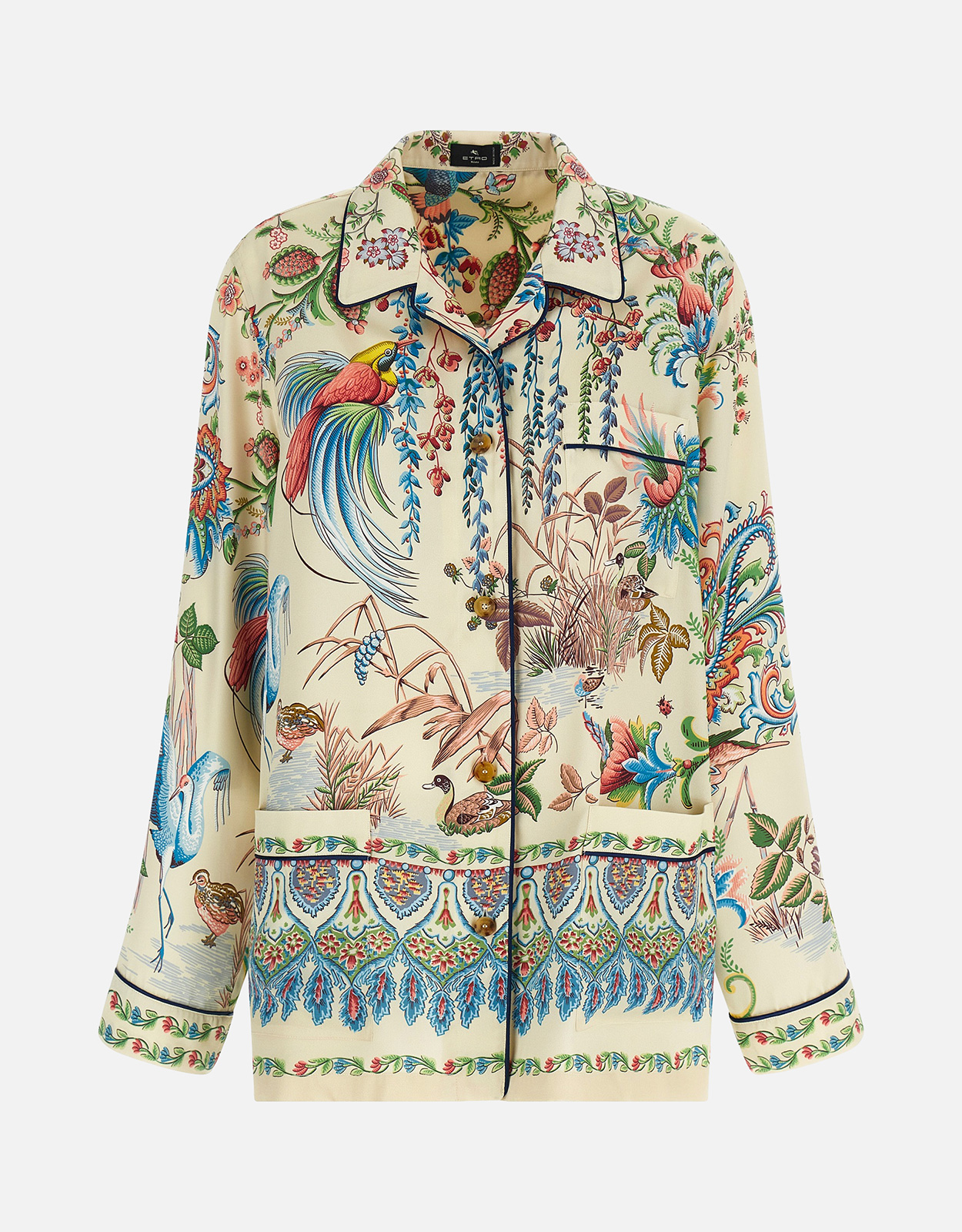 Etro ツイルシャツ プリントフローラ＆ファウナ (すべての新品) IFCHIC.COM