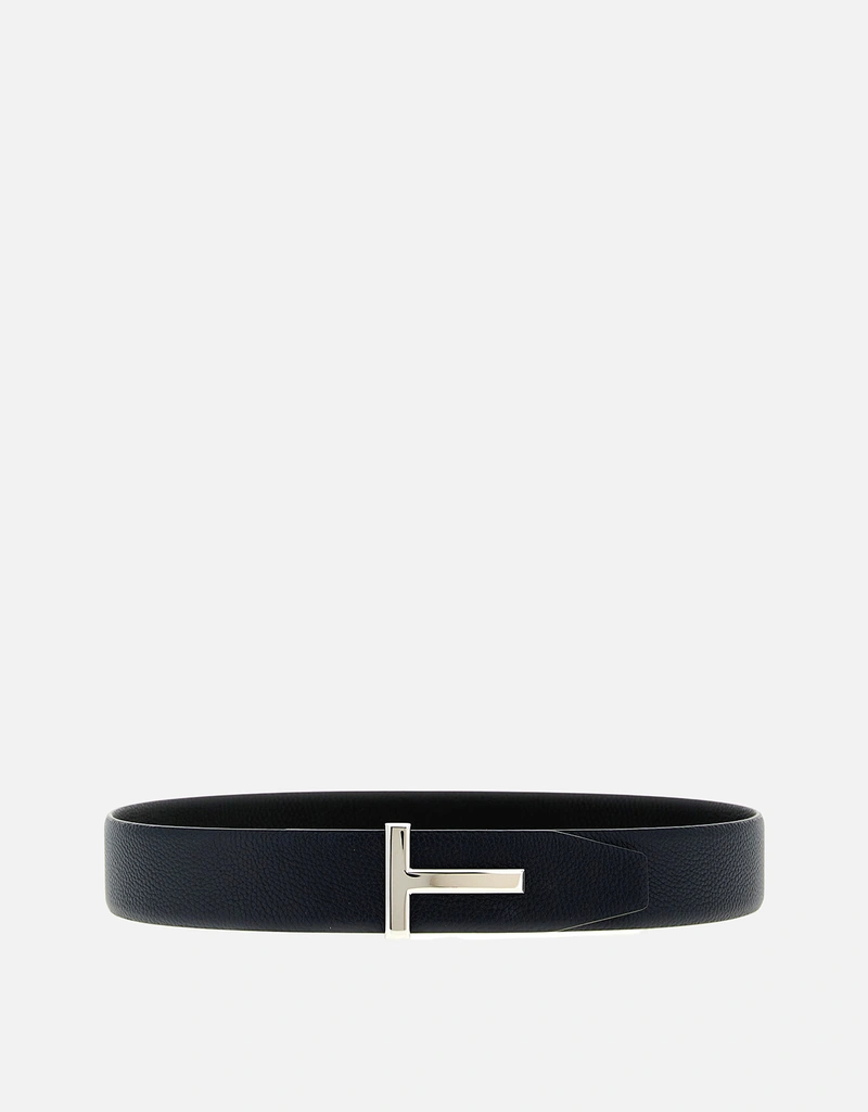 Tom Ford メンズ グレインレザー Tアイコンベルト () IFCHIC.COM