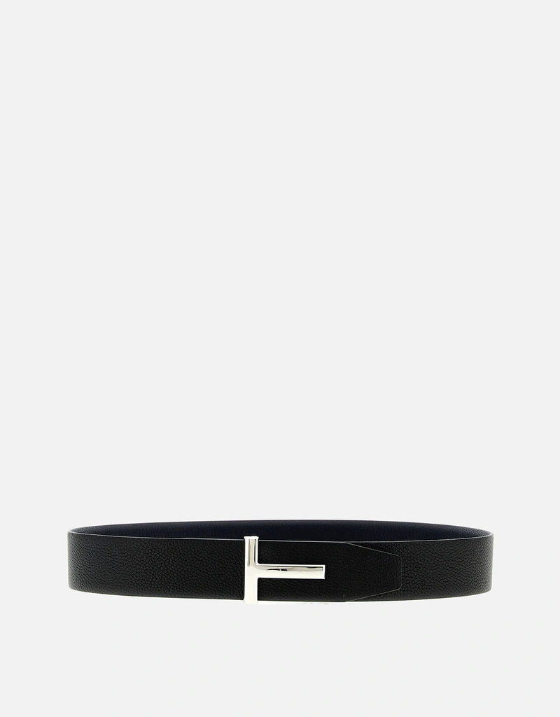Tom Ford メンズ グレインレザー Tアイコンベルト () IFCHIC.COM