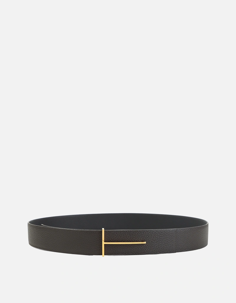 Tom Ford メンズ グレインレザー スリム リバーシブルベルト (すべての