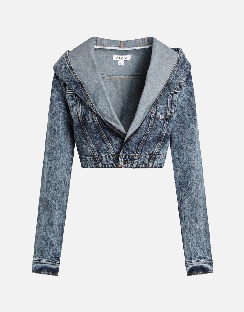 ALAÏA デニムフード付きジャケット (すべての新品) IFCHIC.COM