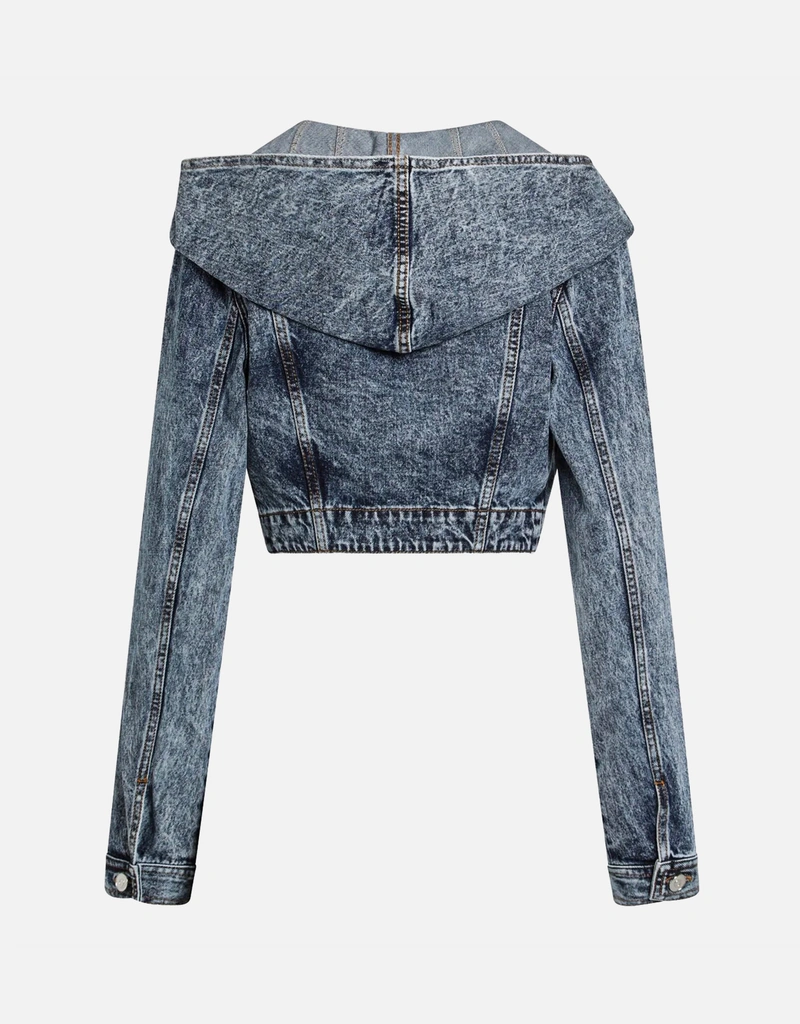 ALAÏA デニムフード付きジャケット (すべての新品) IFCHIC.COM