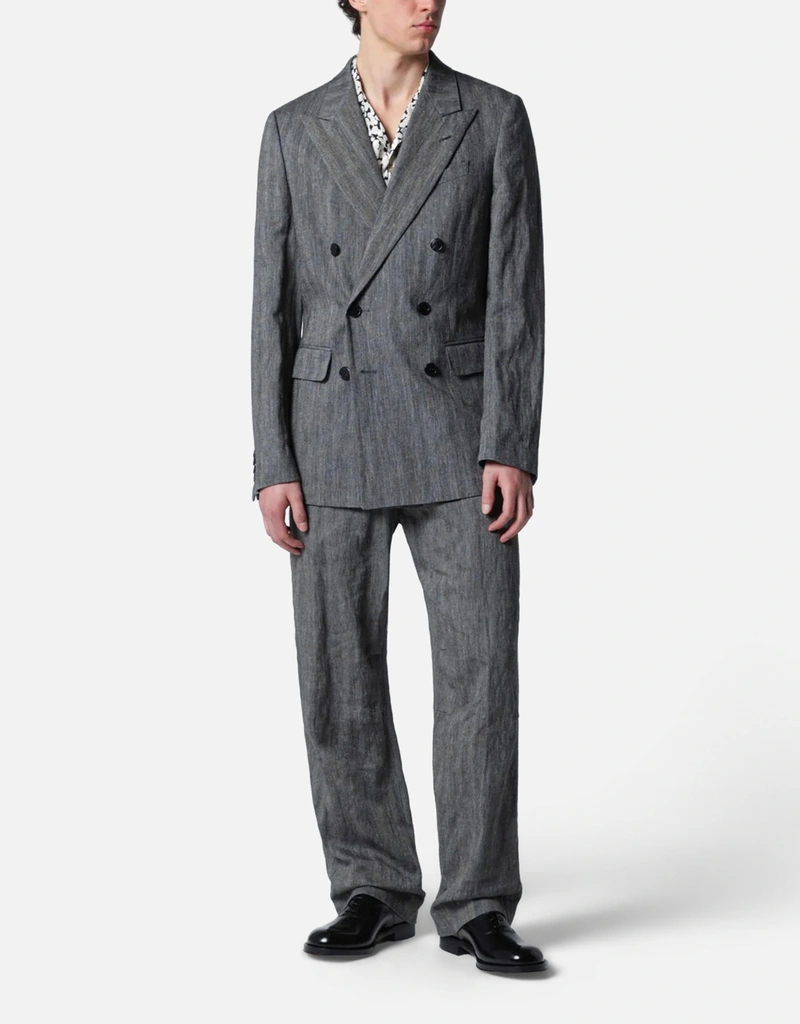 Dries Van Noten メンズ Herringbone ダブルブレスト ジャケット