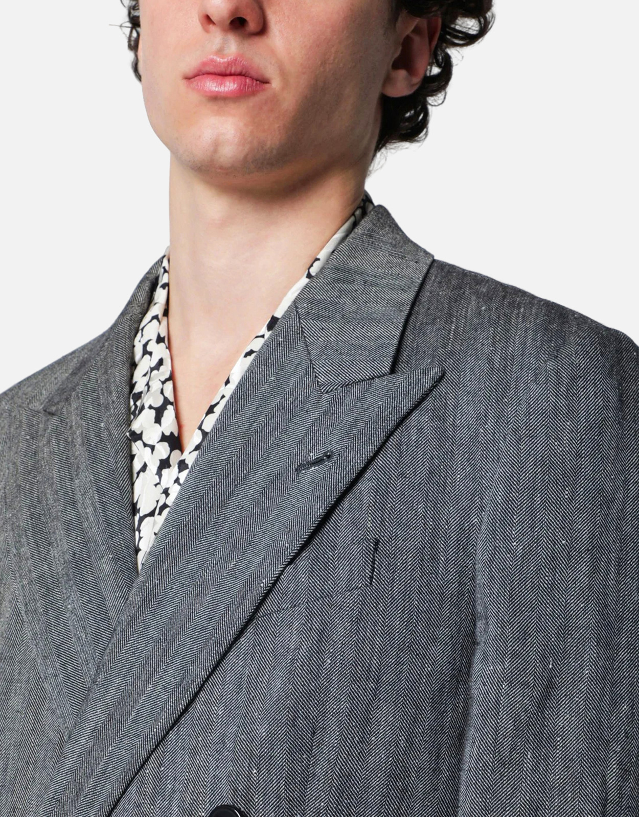 【美品】DRIES VAN NOTEN ダウンジャケット ダブルブレスト Dries Van Noten メンズ Herringbone ダブルブレスト ジャケット