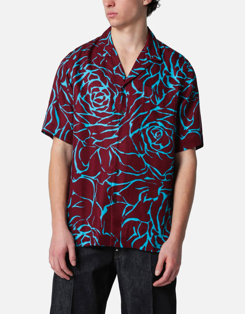 Dries Van Noten メンズ レーヨン Archive Rose プリント ボクシー