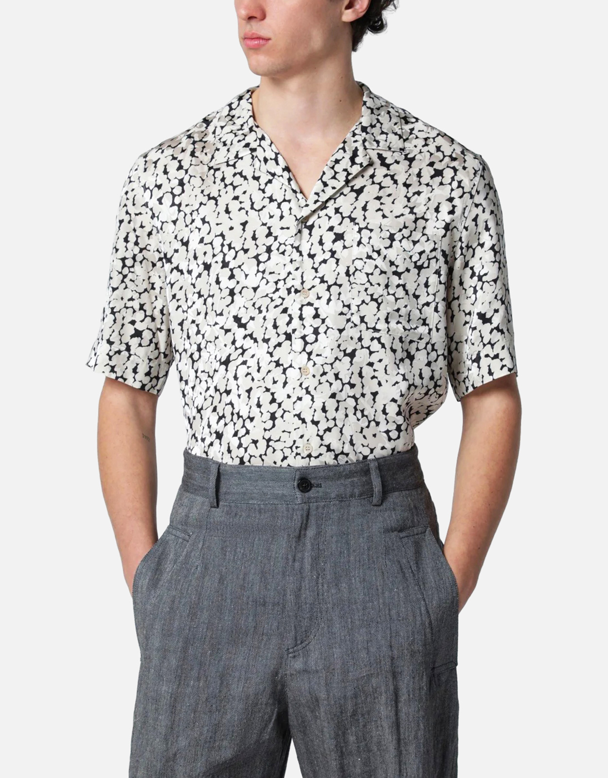 Dries Van Noten メンズ ビスコース パターン シャツ (シャツ) IFCHIC.COM