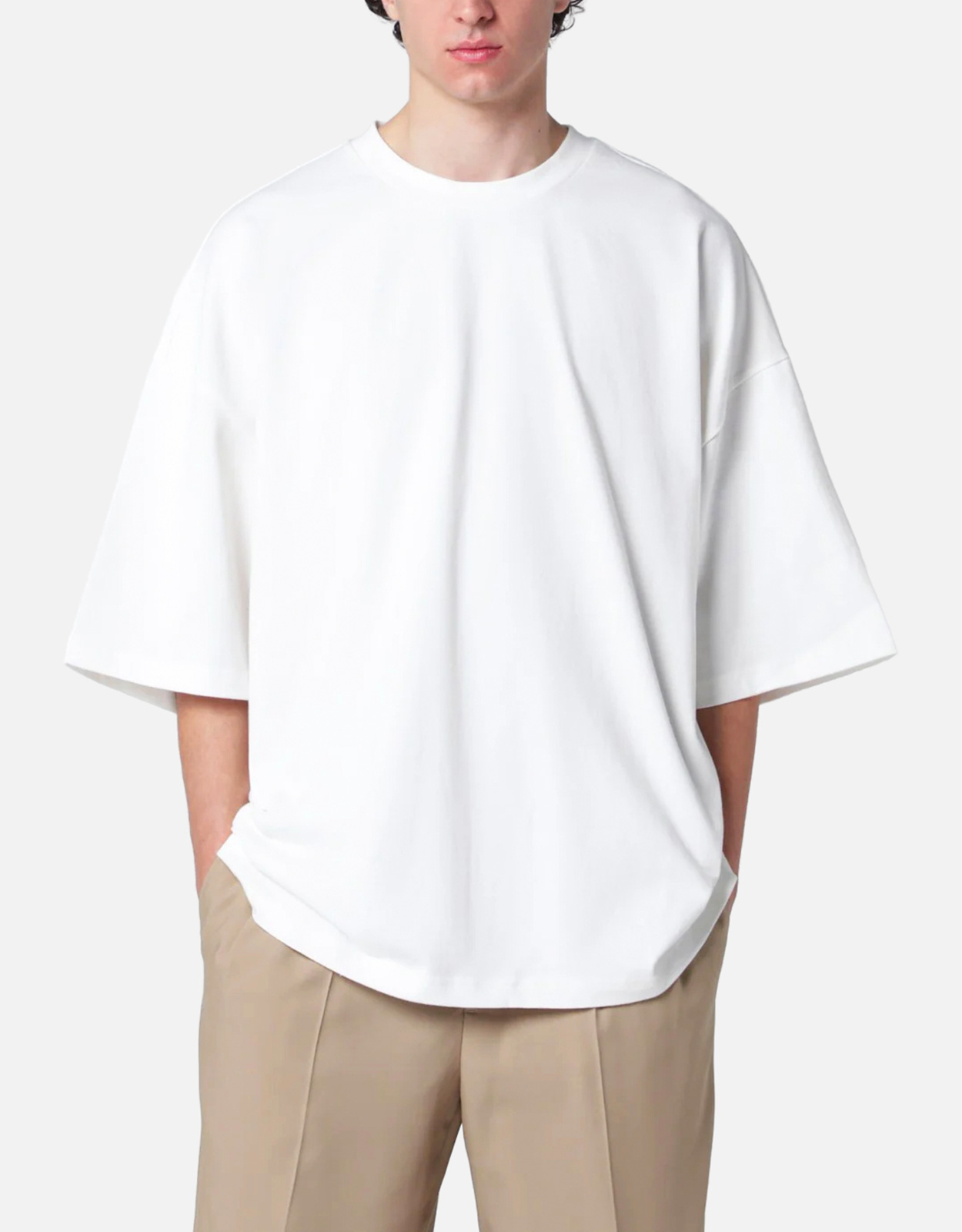 ENTIRE STUDIOS ホワイト ヘビー ボックス Tシャツ Entire Studios Men's White Boxy T Shirt (Shirts) IFCHIC.COM