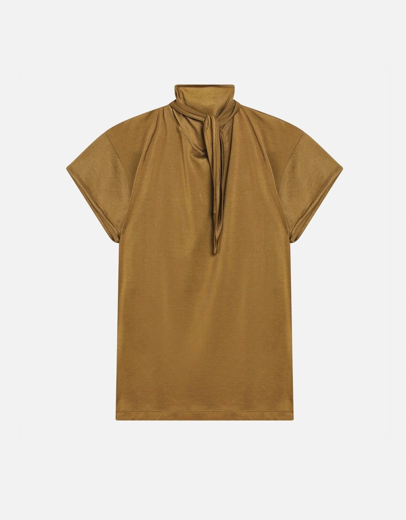 LEMAIRE Viscose T Shirt With Scarf Detail (Tops) IFCHIC.COM LEMAIRE Viscose T Shirt With Scarf Detail (Tops) IFCHIC.COM