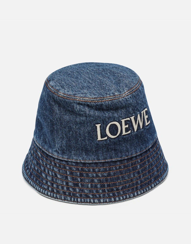 LOEWE デニム バケットハット♡ Loewe ブルーデニムバケットハット (ぼうし) IFCHIC.COM