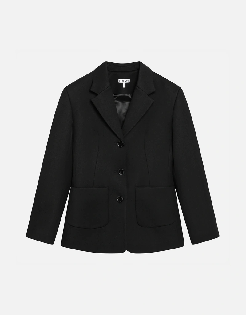 LOEWE ブラックウールジャケット Loewe ブラックウールツイルジャケット (すべての新品) IFCHIC.COM