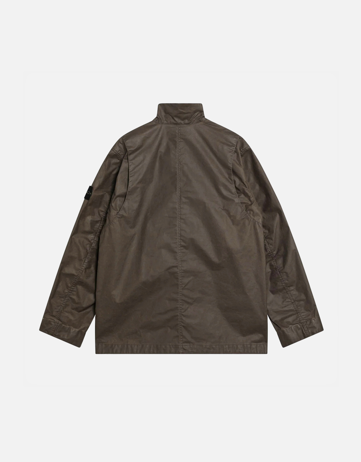 Stone Island メンズブラウンワックスコットンキャンバスフィールド