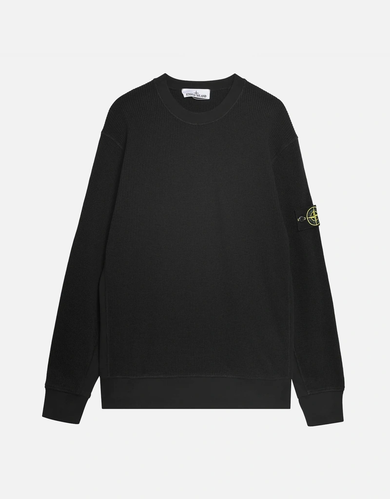 Stone Island ブラックコットンクルーネックスウェット (トップス Stone Island ブラックコットンクルーネックスウェット (トップス