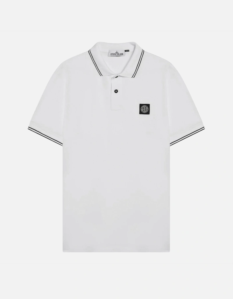 Stone Island ホワイトコットンポロシャツ (トップス) IFCHIC.COM