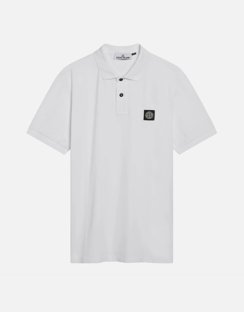 stone  ポロシャツ ホワイト M Stone Island ホワイトコットンポロシャツ (トップス) IFCHIC.COM