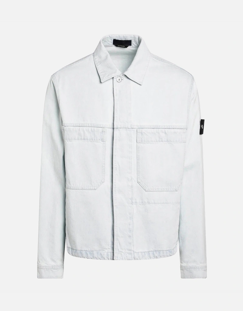 STONE  ワッペンパッチ デニムジャケット ライトブルー Stone Island ライトブルーデニムジャケット (すべての新品) IFCHIC.COM