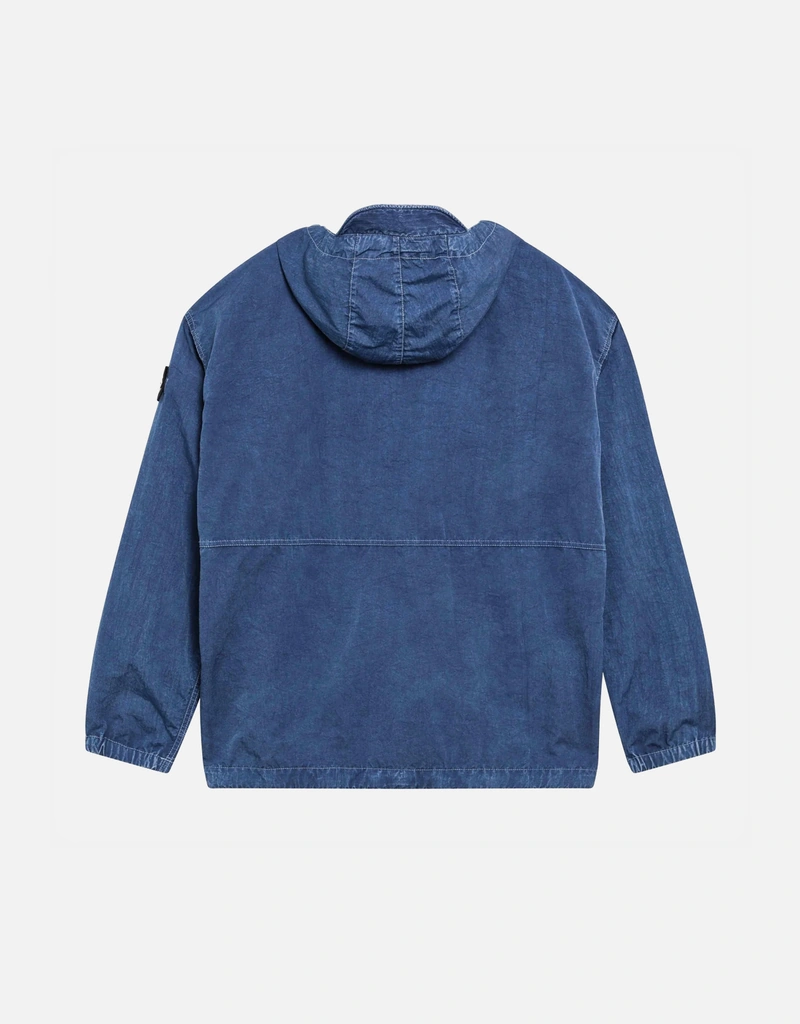 Stone Island インディゴブルーナイロンハーフジップジャケット