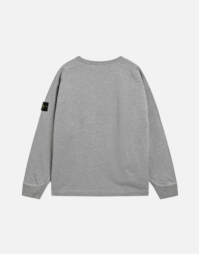 トップス STONE  SWEATSHIRT GREY Stone Island Oversized Crewneck Sweatshirt With Raglan Sleeves In