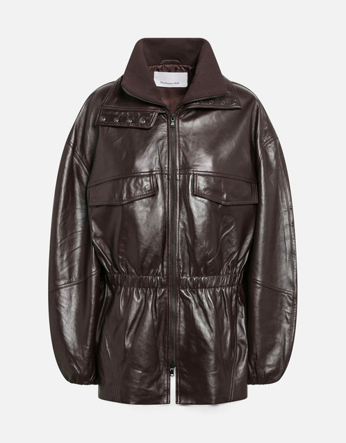 The Frankie Shop Carnaby ファネルネック レザージャケット (すべての