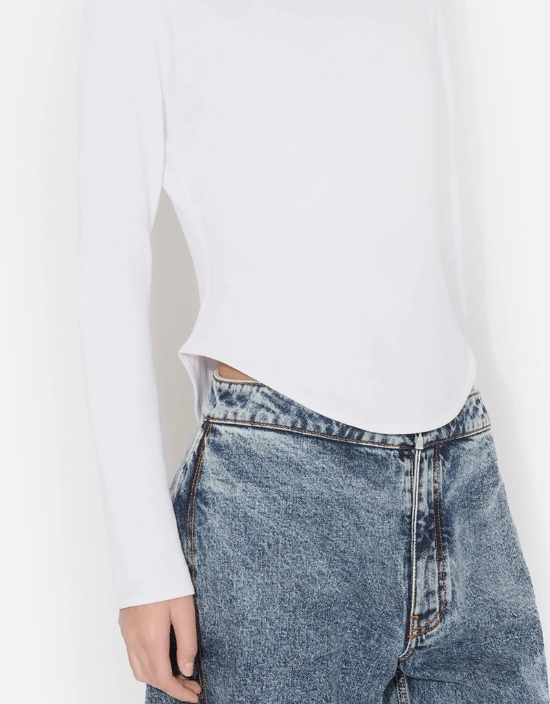 ALAÏA ペタルデニムハイウエストサイドスリットパンツ (デニム単品