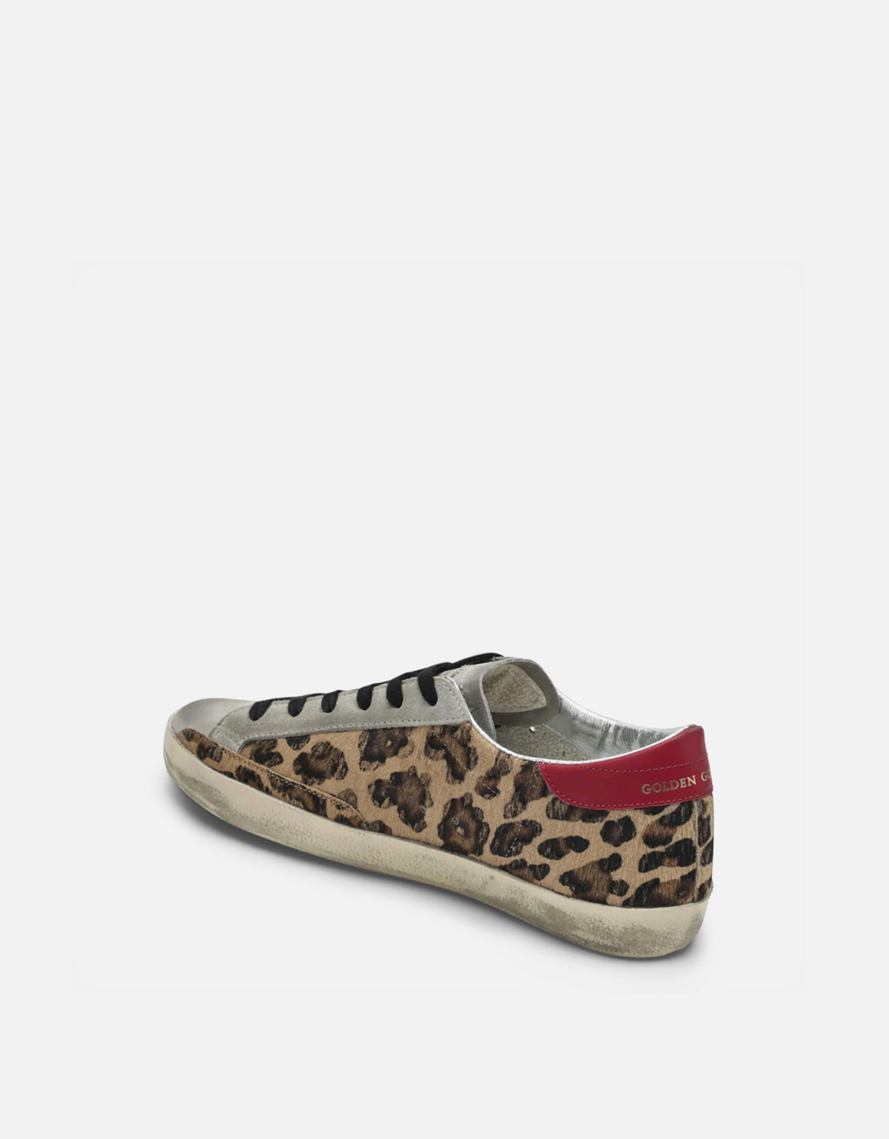 Golden Goose レザー レオパードプリント スーパースター スニーカー