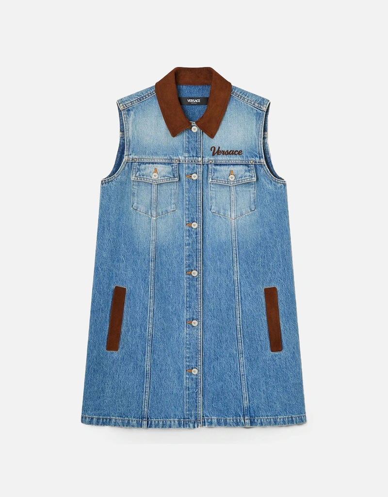 Versace Denim A-Line Dress (All New In) IFCHIC.COM