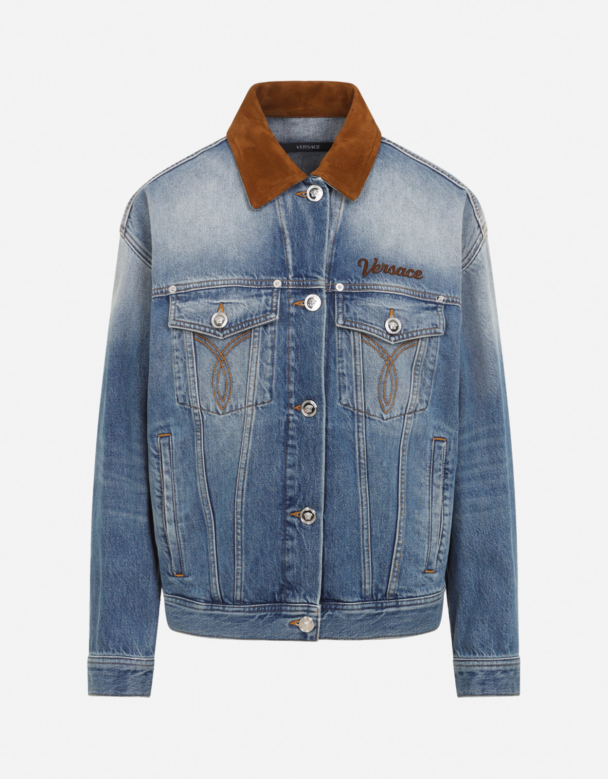 Versace デニムトラッカージャケット (すべての新品) IFCHIC.COM