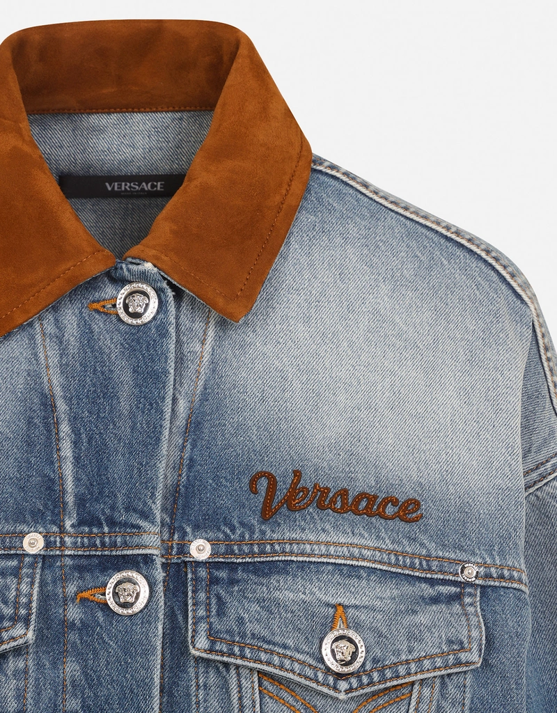 Versace デニムトラッカージャケット (すべての新品) IFCHIC.COM