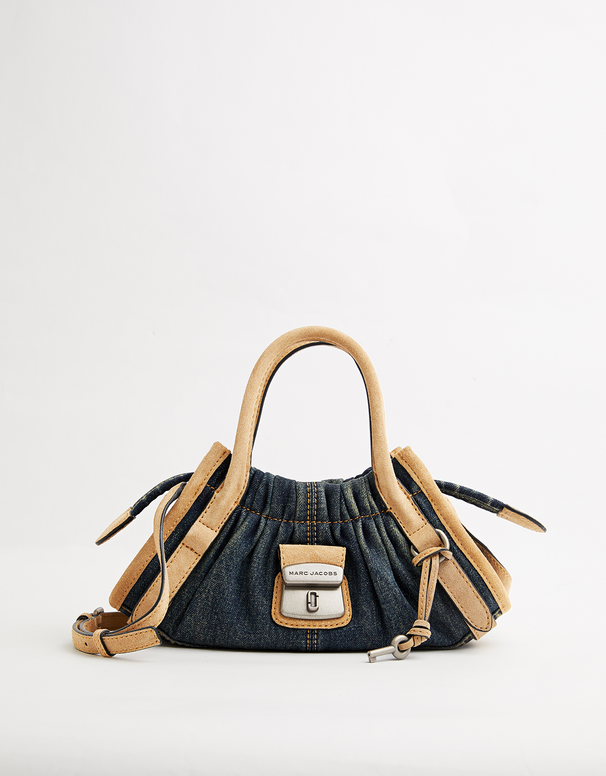 Marc Jacobs The Cristina Denim Suede Small Handbag (すべての新品 Marc Jacobs The Cristina Denim Suede Small Handbag (すべての新品