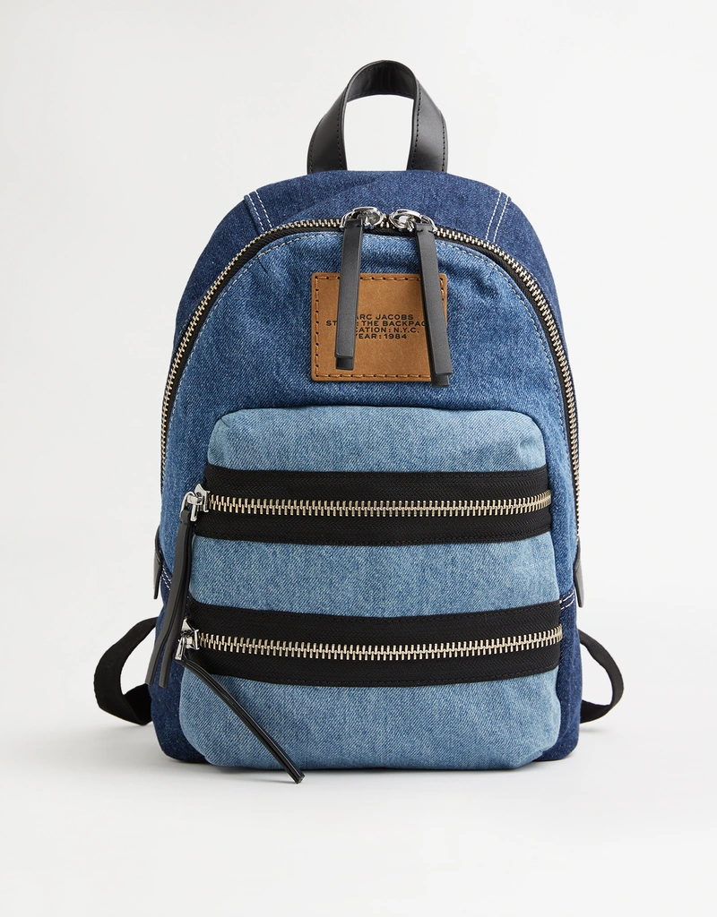 Marc Jacobs The Biker Colorblock Denim Medium Backpack (すべての
