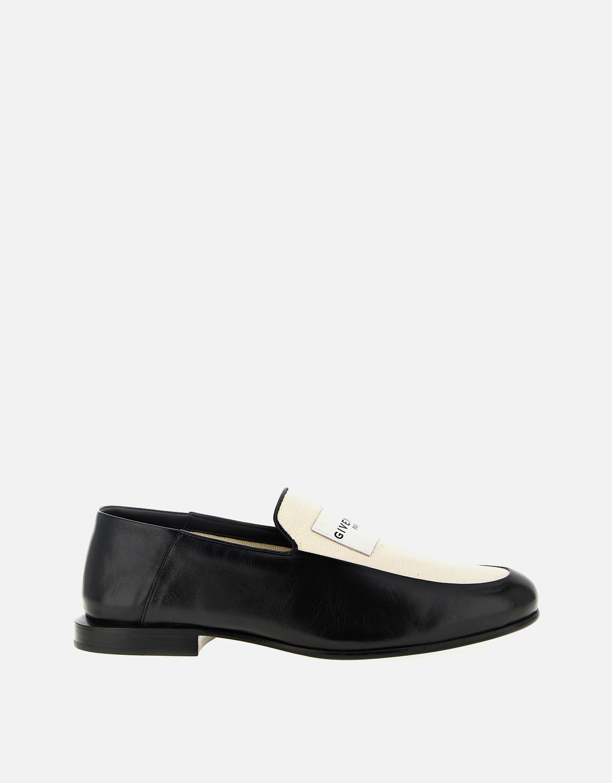 Givenchy メンズLabelラムスキンレザーとキャンバスローファー