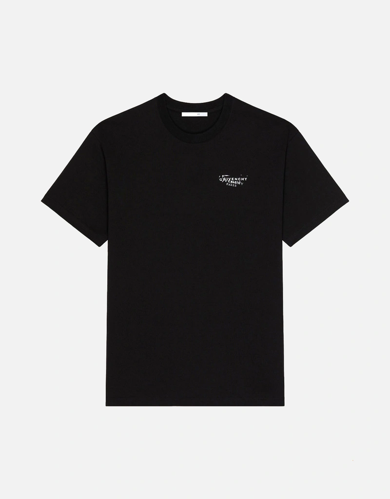 ダグあり極美品✨【Givenchy】Tシャツ　ロゴ　刺繍　プリント　ブラック　M GIVENCHY (ジバンシィ) メンズ Tシャツ 半袖 ロゴ 刺繍 エンブロイ トップス