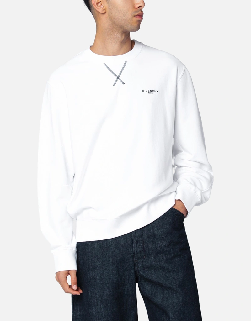 Givenchy Men's Couture Seam Cotton Sweatshirt (All New In) IFCHIC.COM