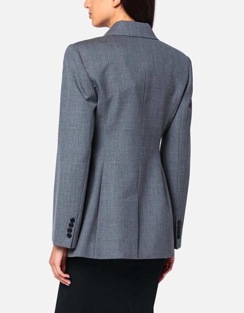 Givenchy グレー ダブルブレスト ウール ジャケット (すべての新品
