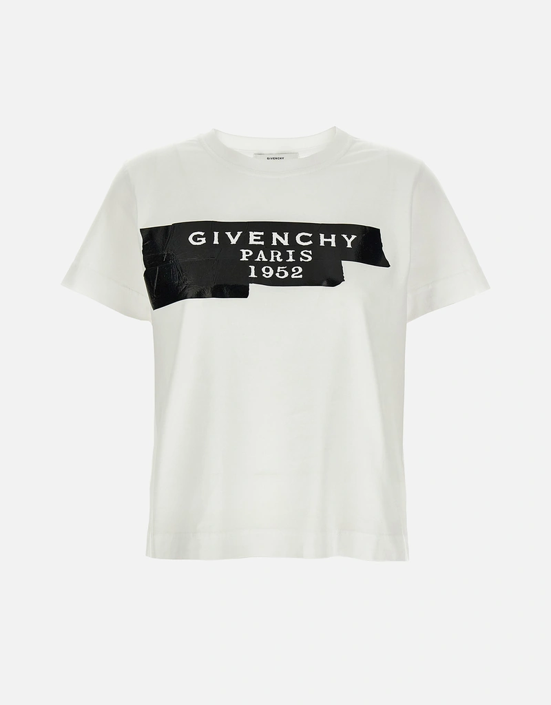 Givenchy Cotton T-Shirt With GIVENCHY Tape Print (All New In