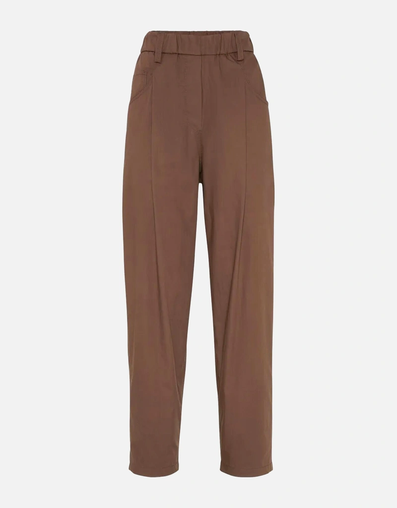 Brunello Cucinelli 軽量ポプリンコットントラウザーズ (すべての新品
