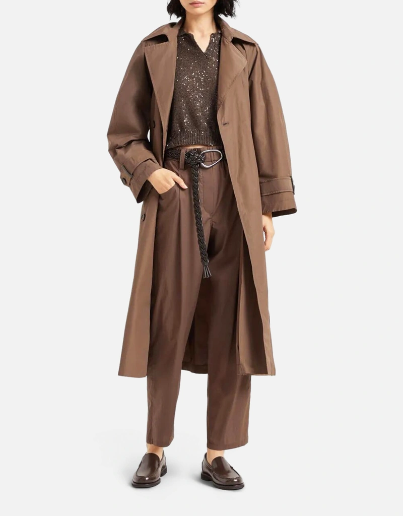 Brunello Cucinelli 軽量ポプリンコットントラウザーズ (すべての新品