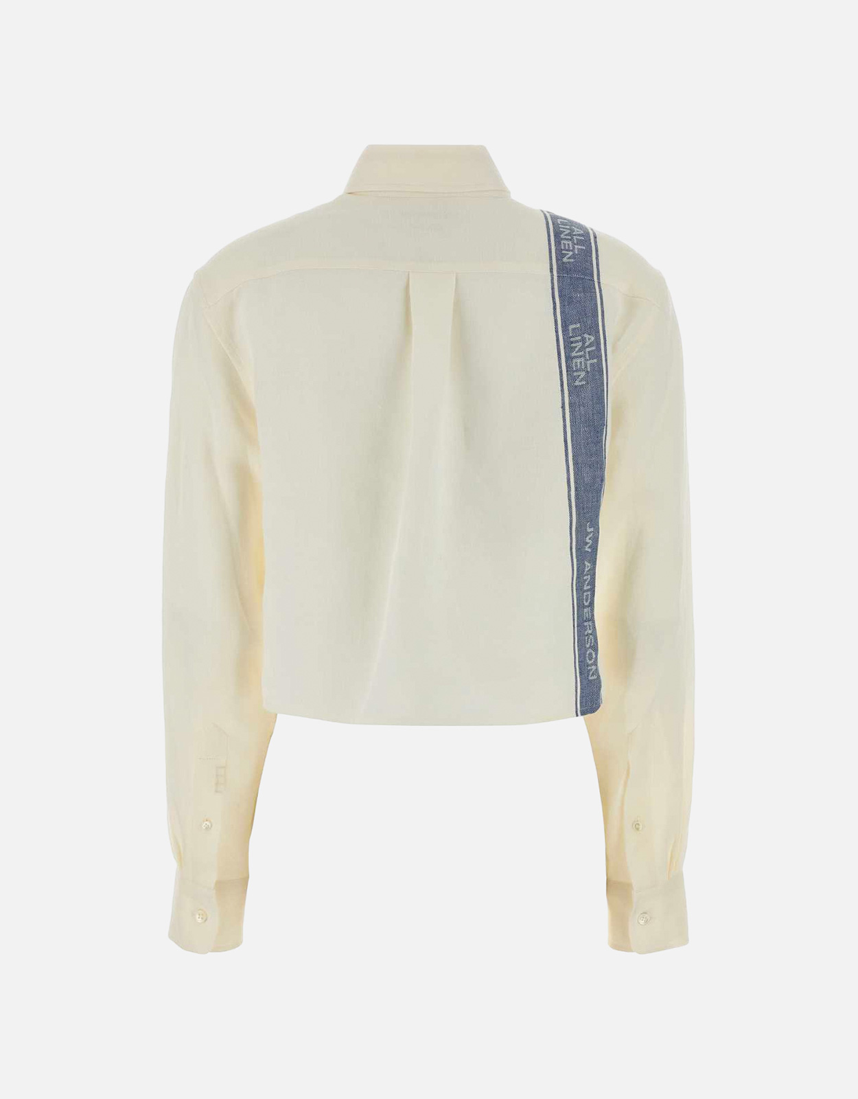 JW Anderson クロップド リネン ストライプ クロップドシャツ (すべて