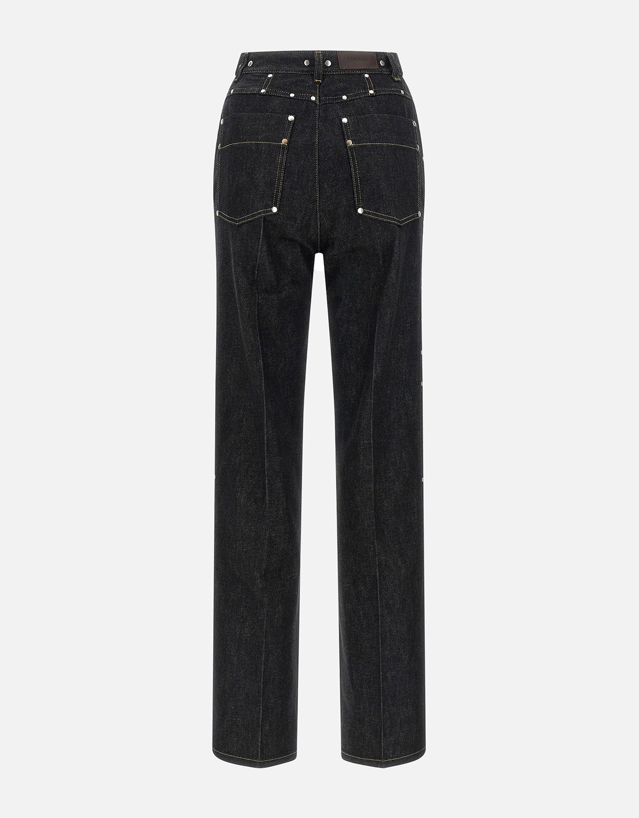 LEMAIRE Cotton High Waisted Straight Pants With Rivets (All New In
