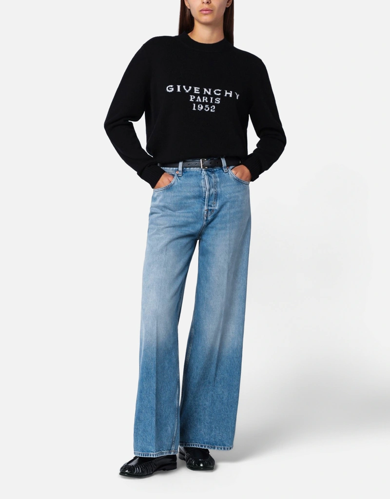 Givenchy ウール カシミヤ ロゴ ジャカード セーター (すべての新品