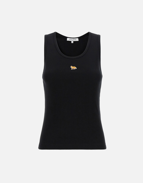 Maison Kitsune ベイビーフォックスタンクトップ　ブラックxs BABY FOX RIBBED TANK TOP（タンクトップ）｜Maison Kitsune（メゾン