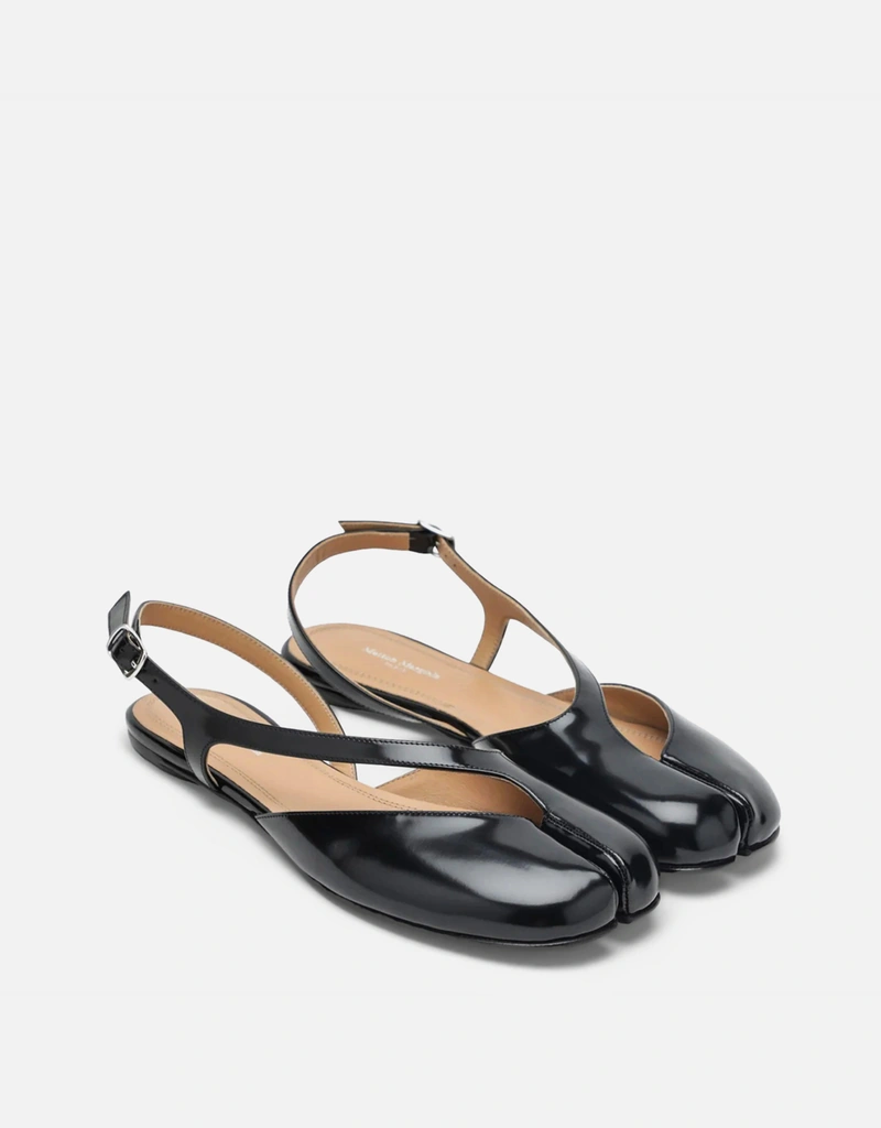 Maison Margiela ブラッシュカーフレザー足袋スリングバックサンダル Maison Margiela ブラッシュカーフレザー足袋スリングバックサンダル