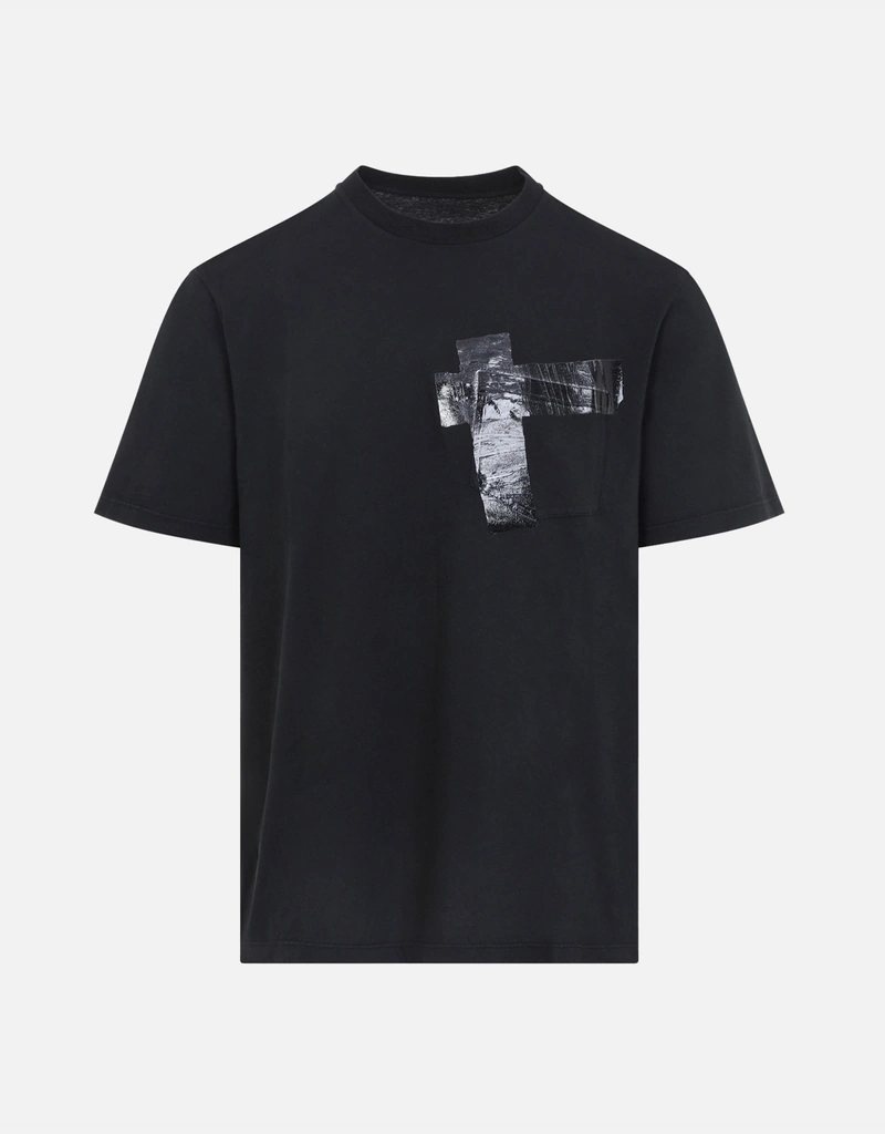 Maison Margiela メンズテープドコットンジャージーTシャツ (すべての