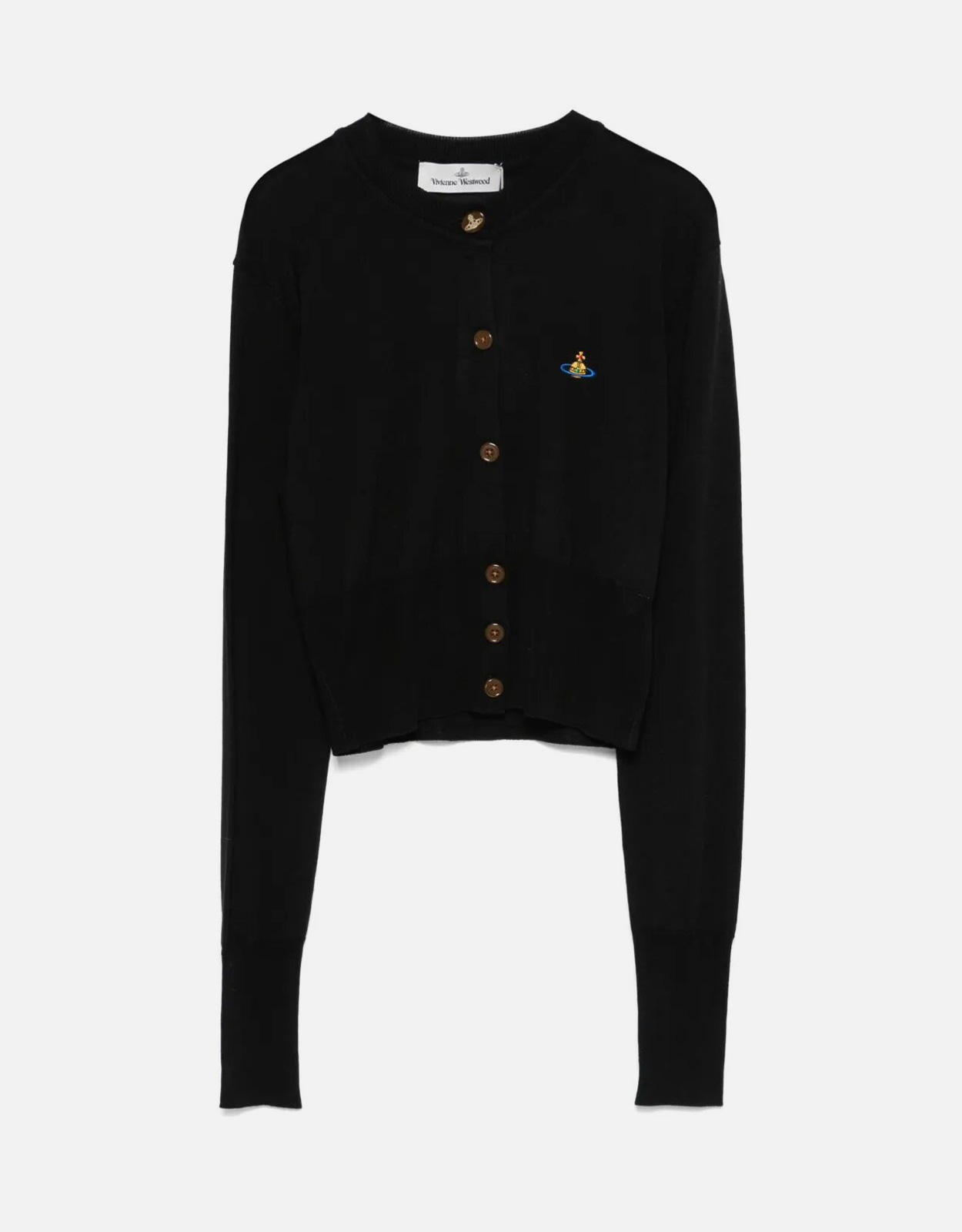 Vivenne Westwood シルク混カーディガン 黒 白タグ Vivienne Westwood シルク混クロップドカーディガン (すべての新品