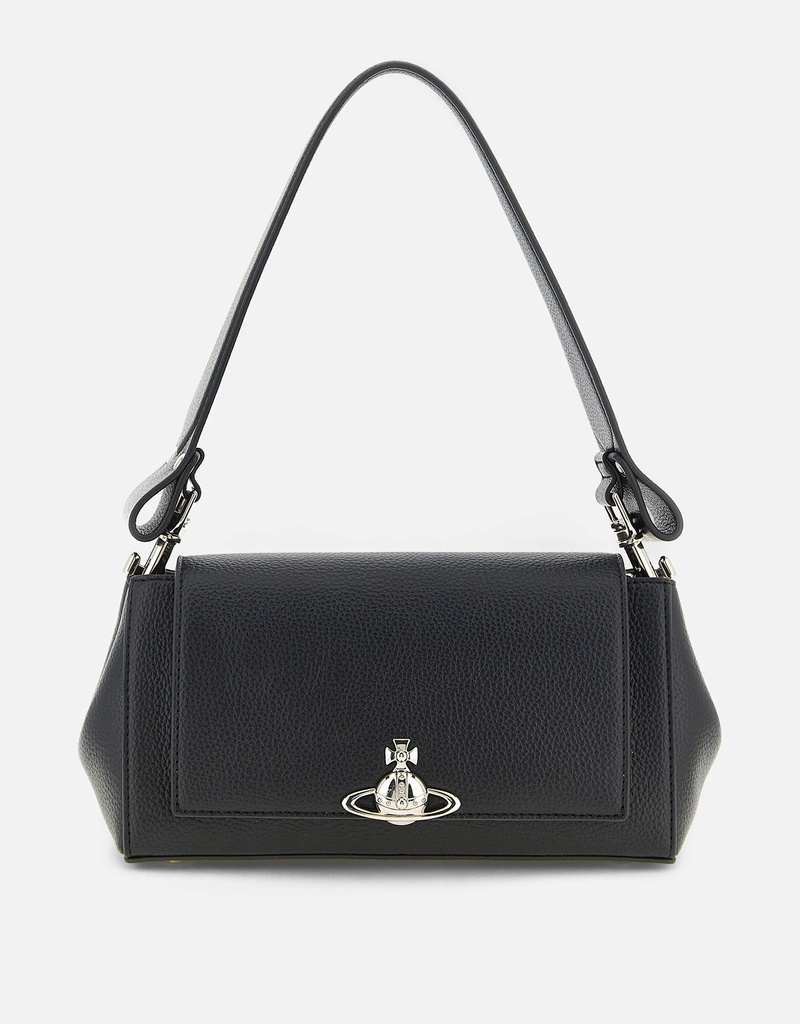 Vivienne Westwood ミディアムハンマードレザー調ショルダーバッグ