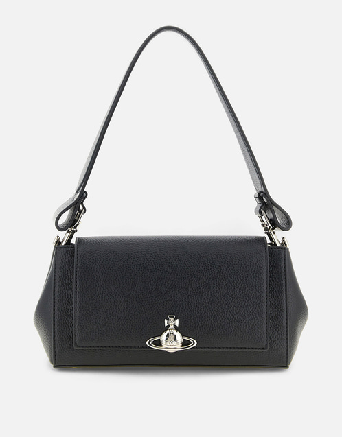 Vivienne Westwood Medium Hammered Leather-Effect Shoulder Bag