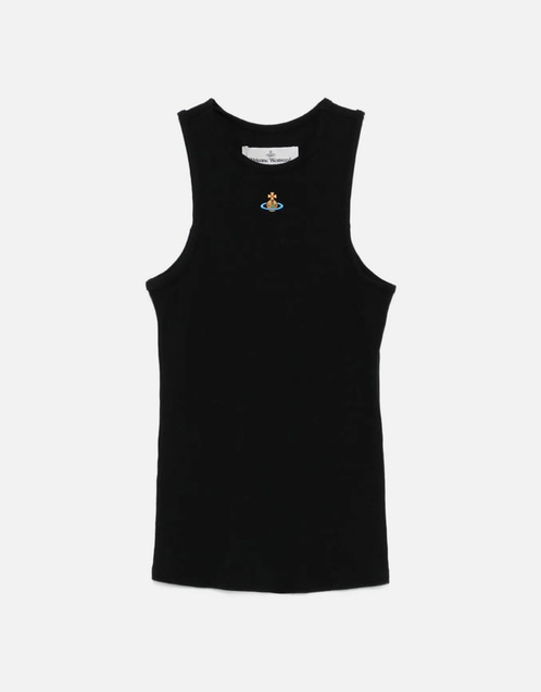 Vivienne Westwood オーブ刺繍リブタンクトップ (すべての新品) IFCHIC.COM