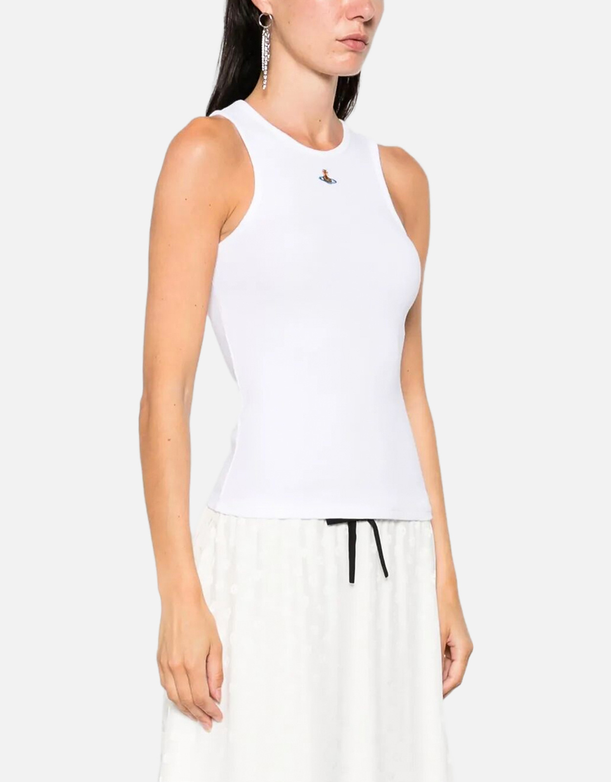 Vivienne Westwood Orb-Embellished Ribbed Tank Top (All New In